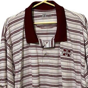 Russell‎ Mississippi State University Bulldogs Mens Golf Polo Shirt 3XL Striped